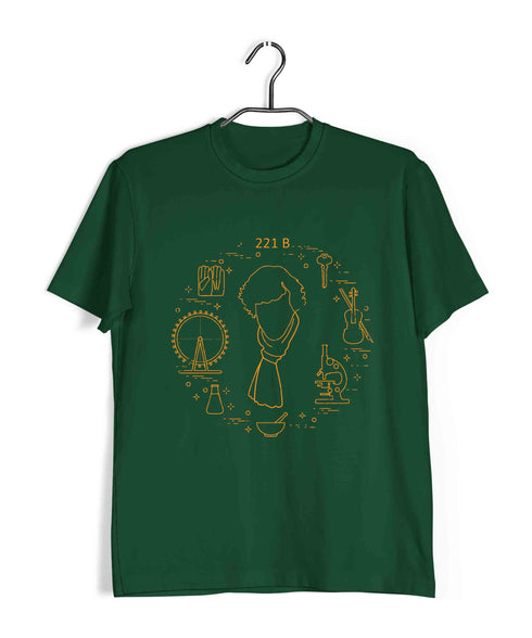 2 clock design TV Series Casual Graphic Printed T-Shirt for Men